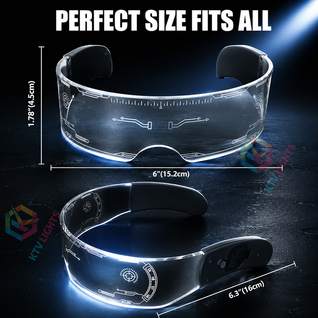KTVLIGHTS LED Luminous Glasses for Rave Parties & Festivals-M3