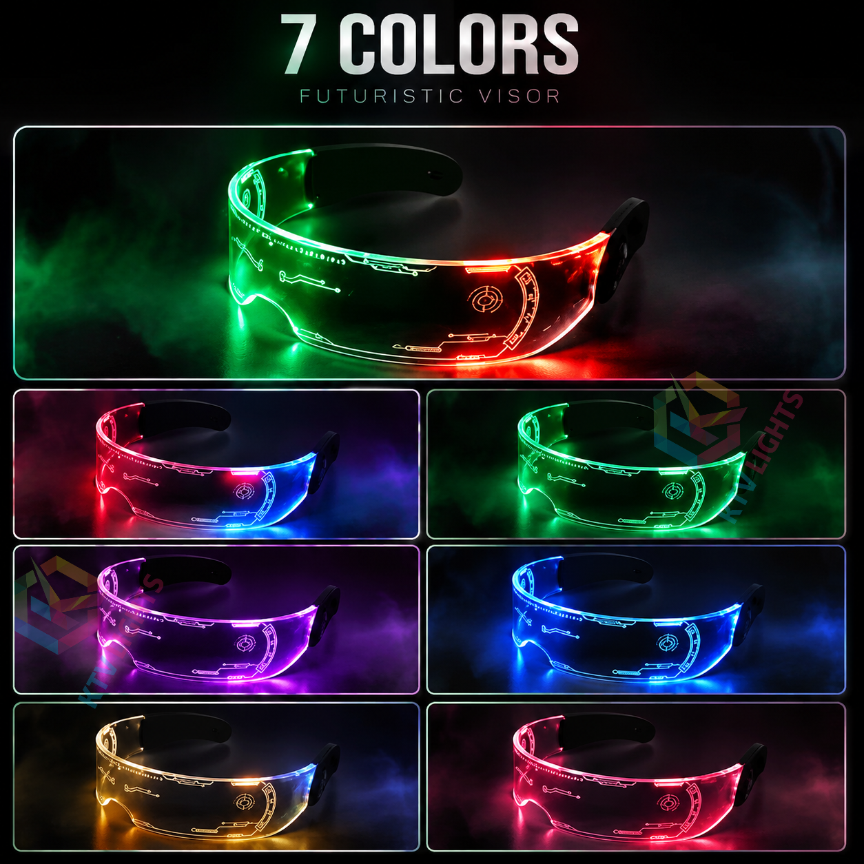 KTVLIGHTS LED Luminous Glasses for Rave Parties & Festivals-M3