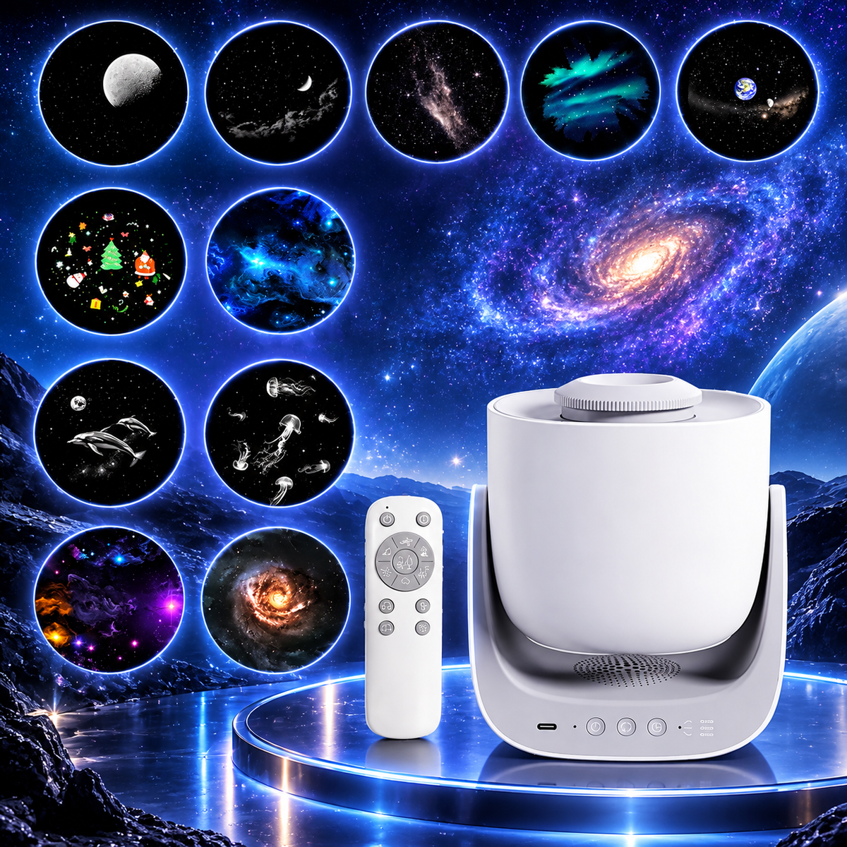 KTVLIGHTS Rechargeable Starry Sky Galaxy Projector for Bedroom-S58