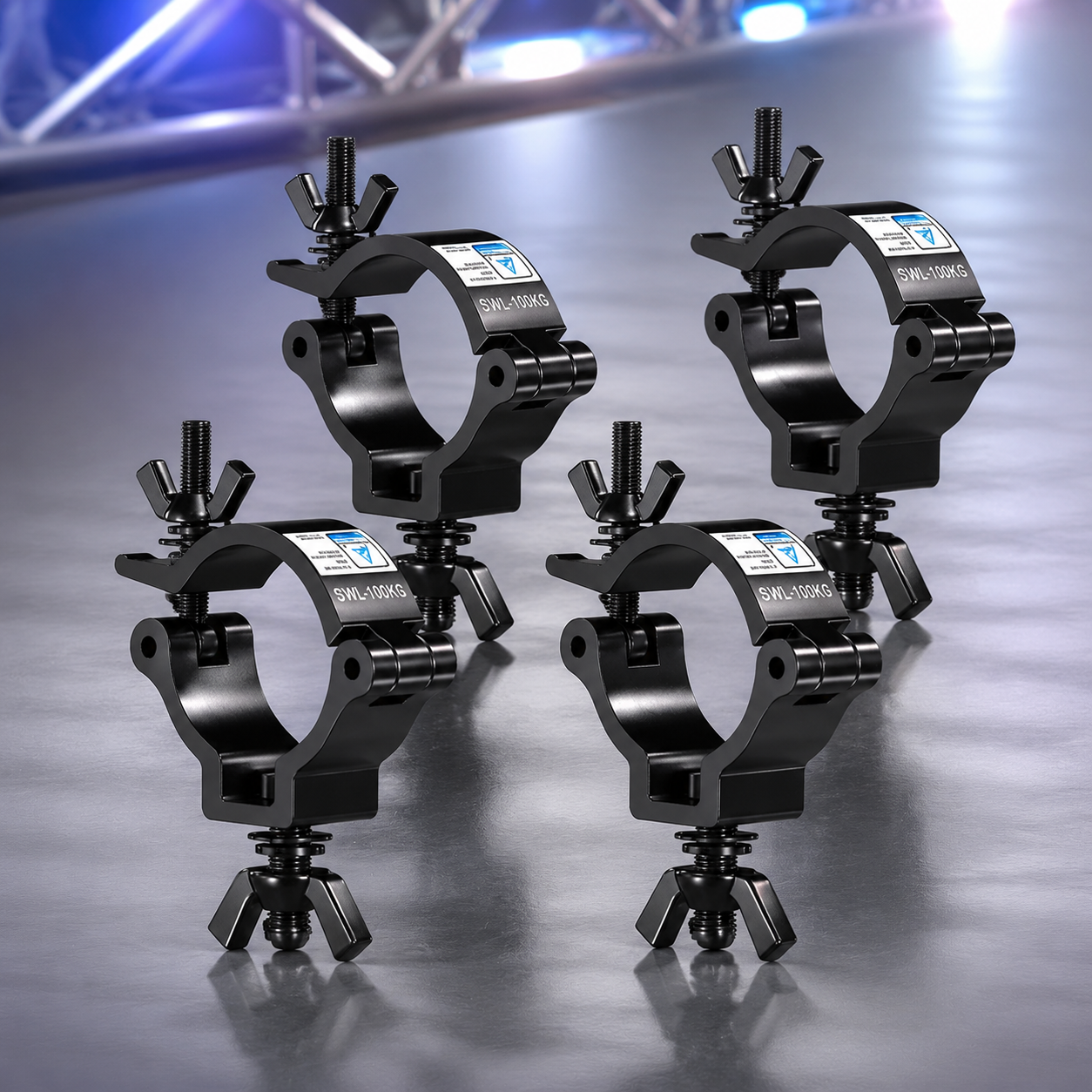 KTVLIGHTS [4 Pack] Stage Lighting Clamps, TUV 2 Inch Truss Lighting Clamps-D7