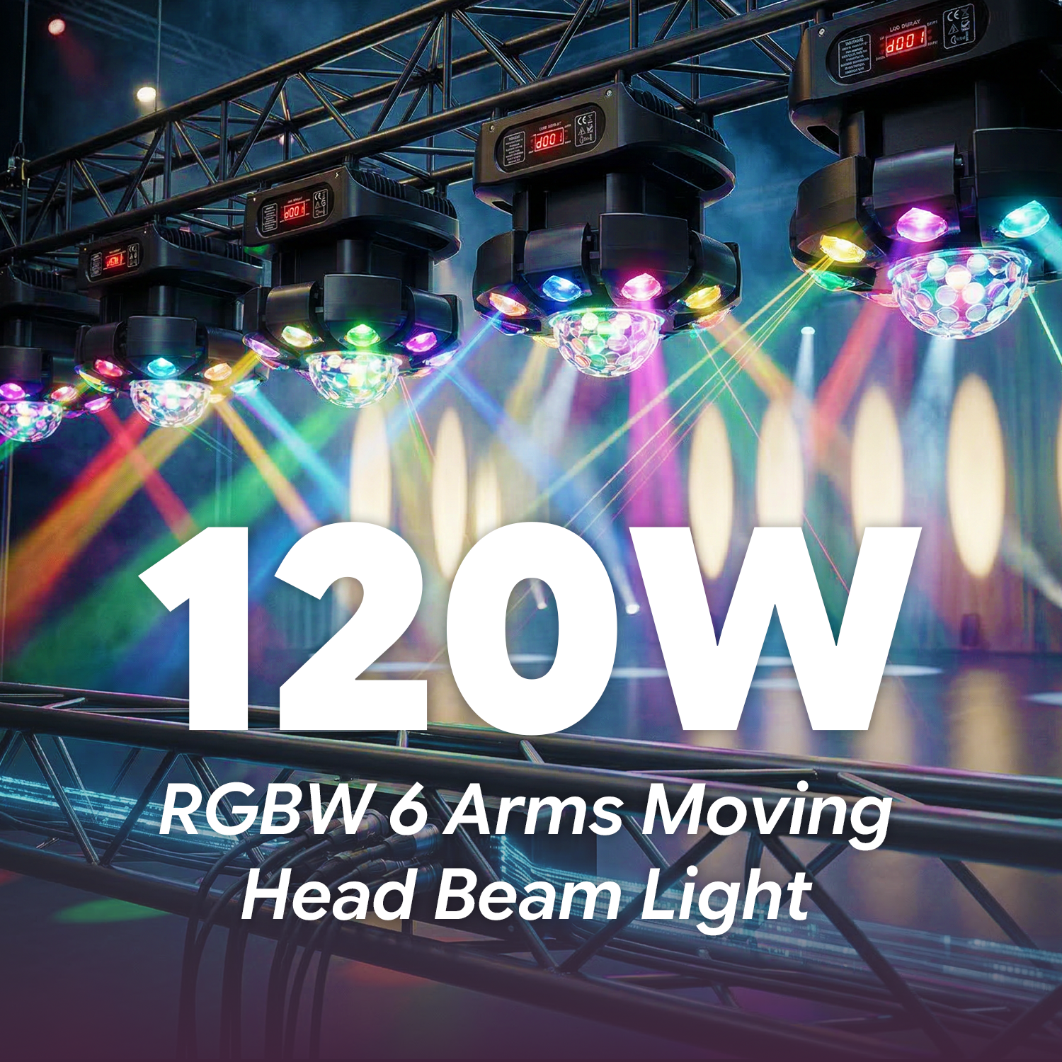 LED Six-Arm Moving Magic Ball Light-E74
