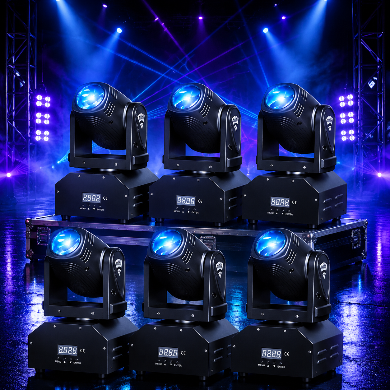 KTVLIGHTS RGBW 4-in-1 LED Beam Moving Head Light DJ Stage Lighting-E20
