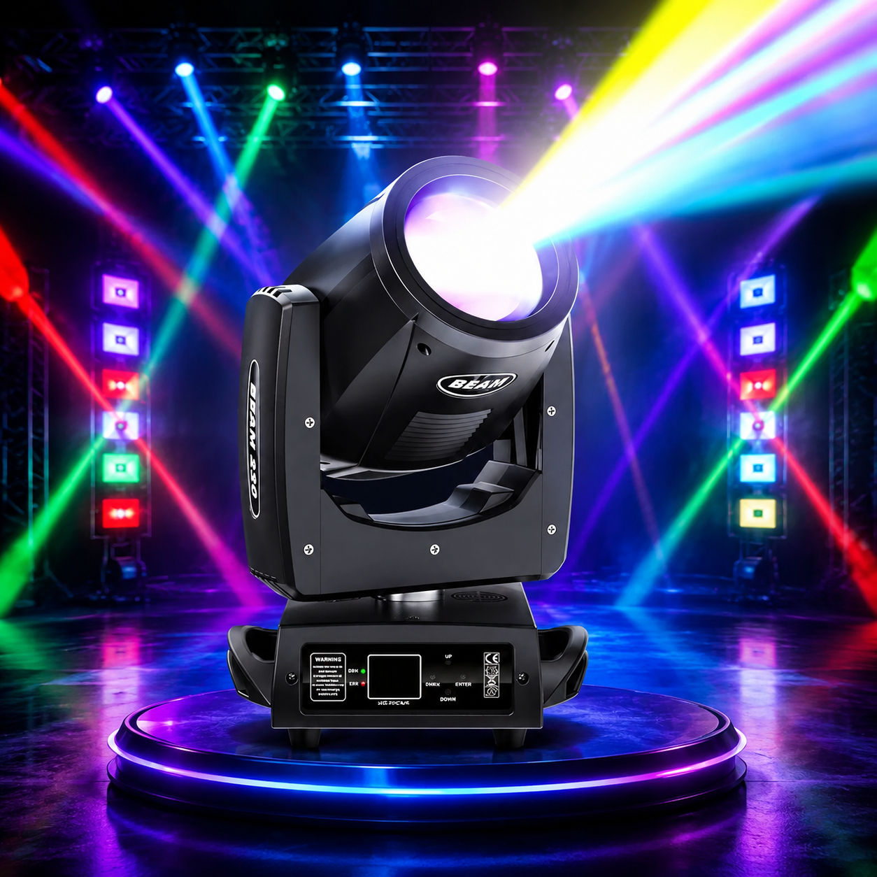 KTVLIGHTS 230W 7R Beam Moving Head Light with 24 Prism Effects-E21