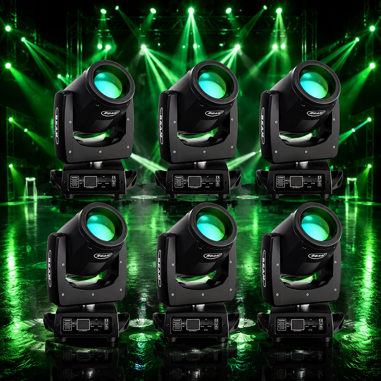 KTVLIGHTS 230W 7R Beam Moving Head Light with 24 Prism Effects-E21