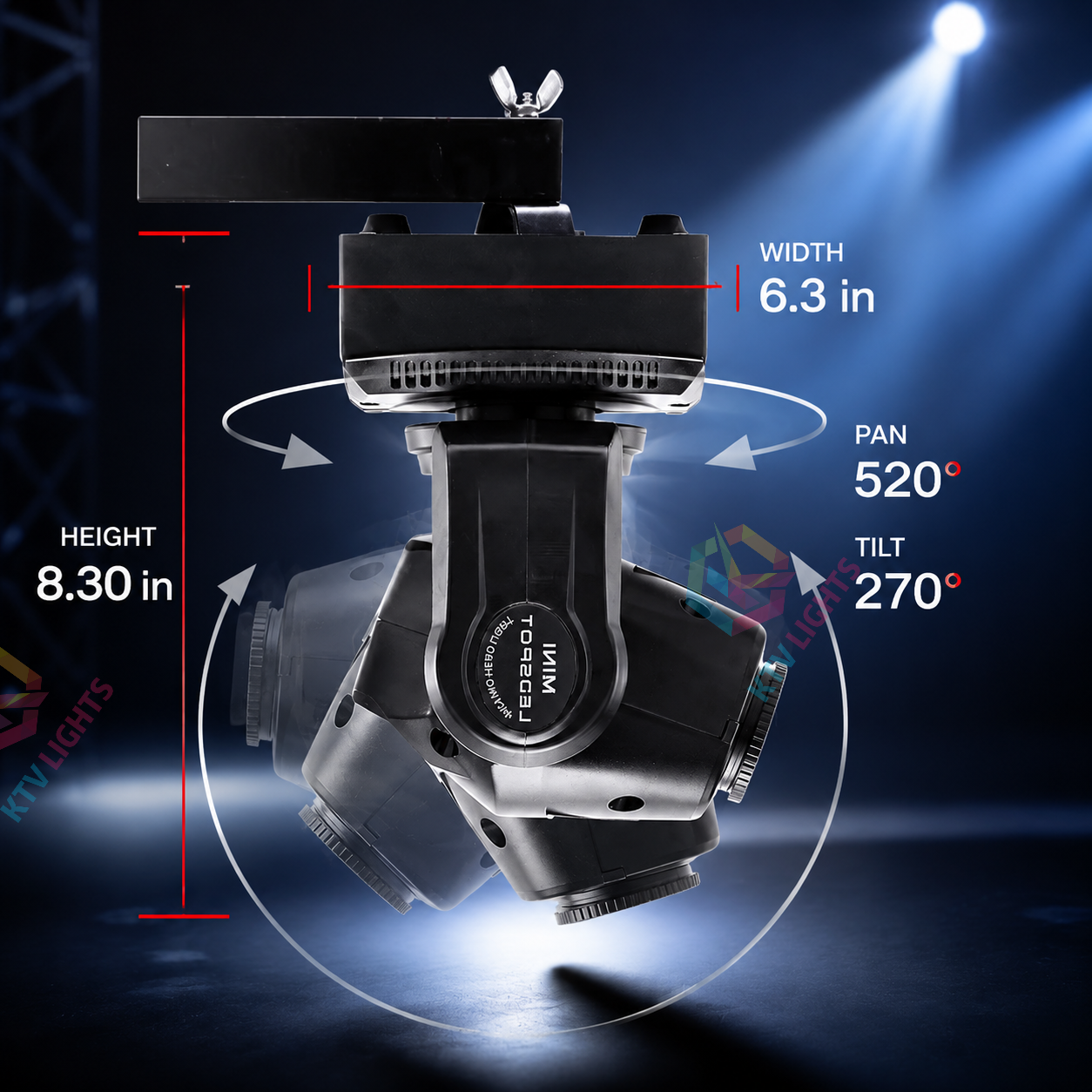 KTVLIGHTS LED Beam Pattern Moving Head Light for DJ Stage-E24
