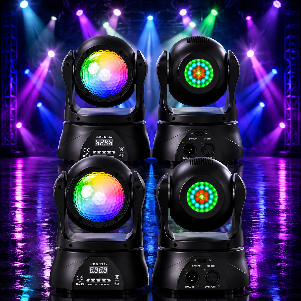 KTVLIGHTS Mini Moving Head DJ Party Stage Light Effect-E34