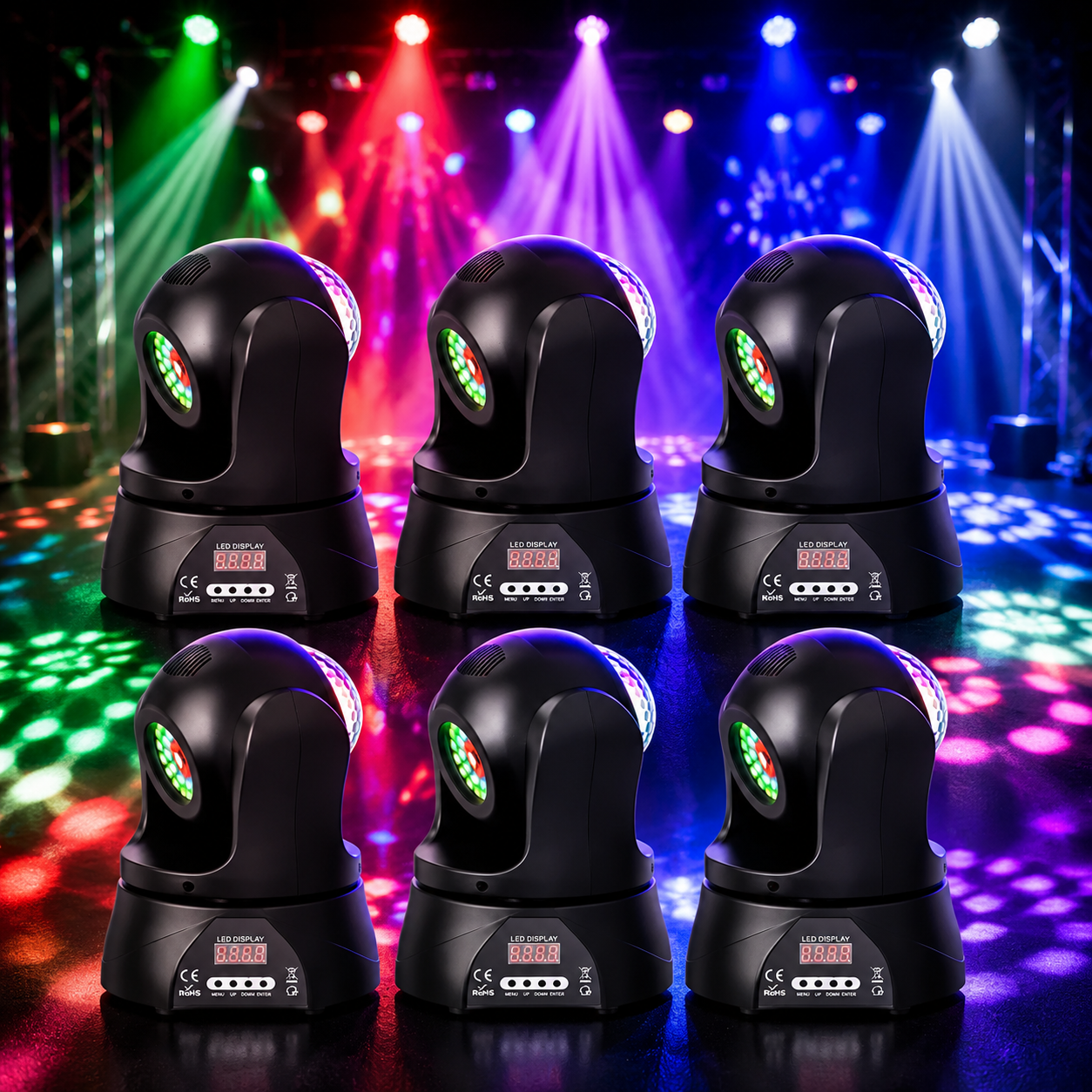 KTVLIGHTS Mini Moving Head DJ Party Stage Light Effect-E34