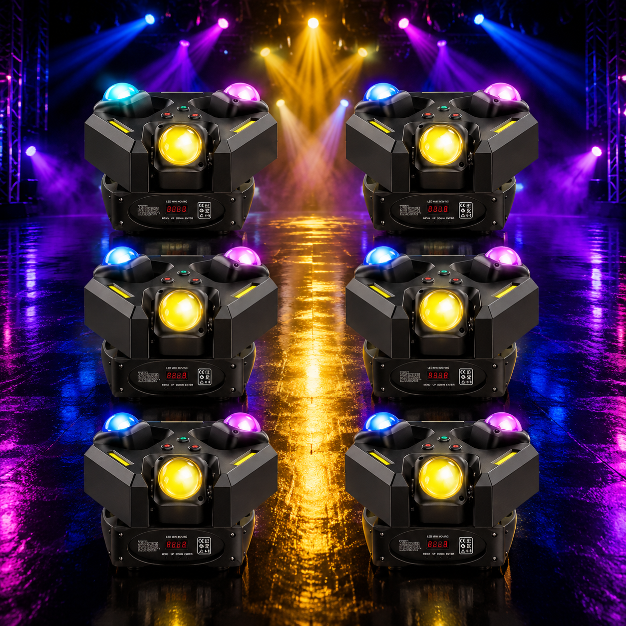 KTVLIGHTS 120W RGBW 4-in-1 LED Moving Head DJ Stage Light -E37