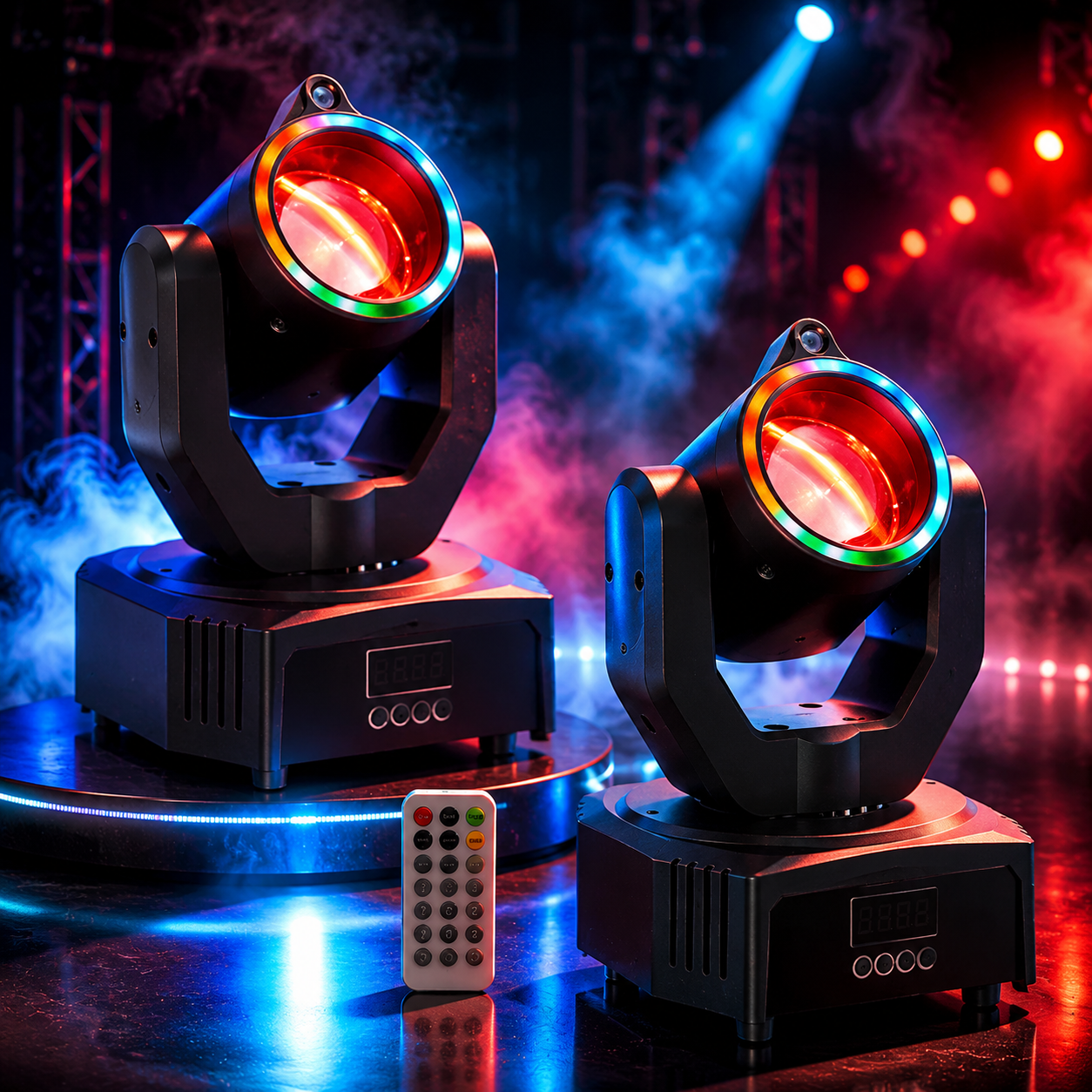 KTVLIGHTS Mini Beam Moving Head Light RGBW DJ Disco Lightingt-E39