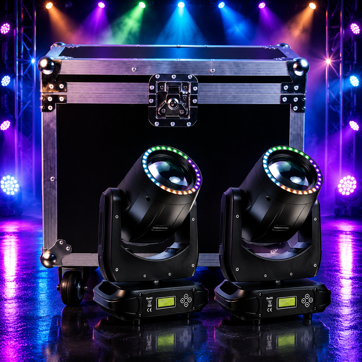 KTVLIGHTS 180W Rainbow Beam Pattern Moving Head DJ Stage Light-E43