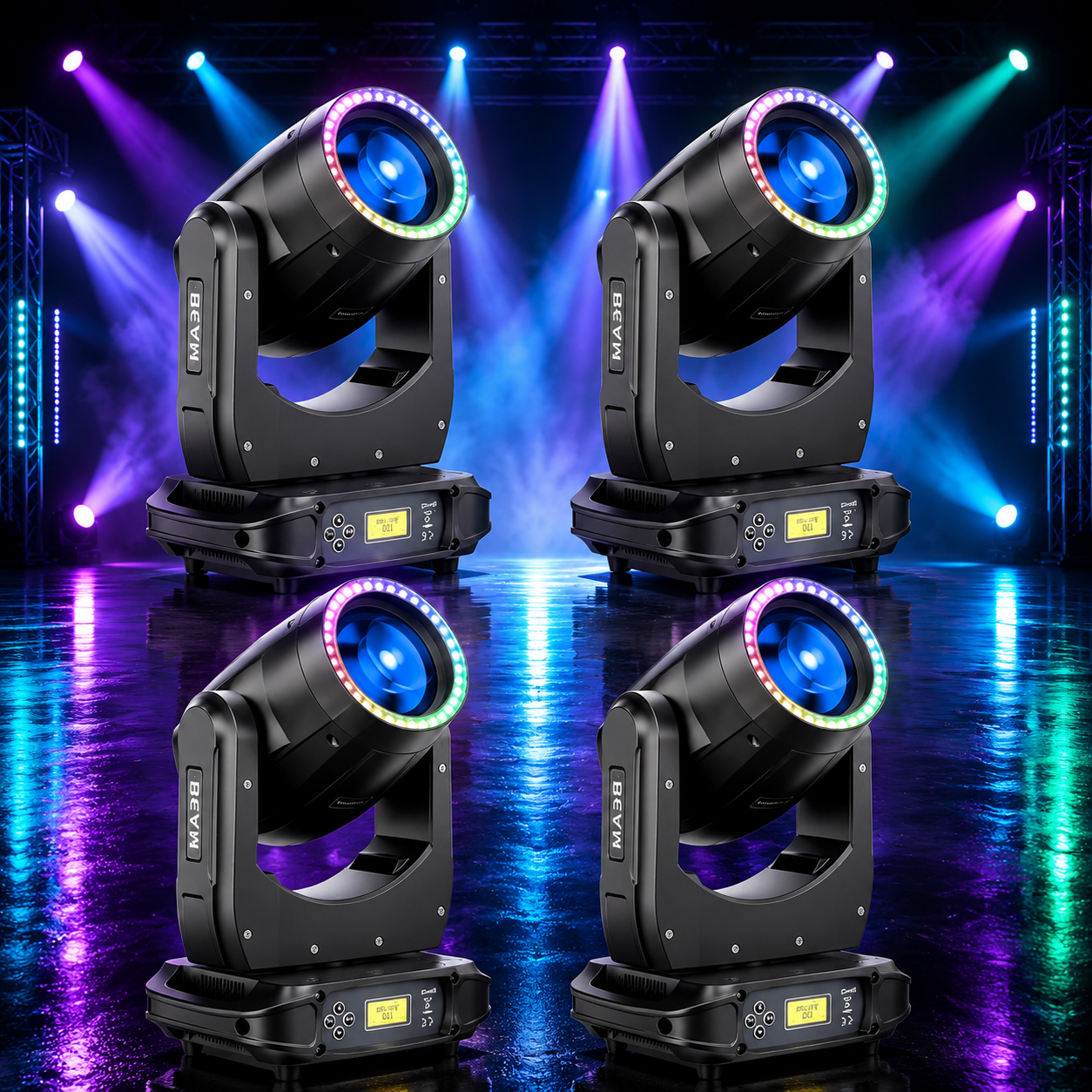 KTVLIGHTS 180W Rainbow Beam Pattern Moving Head DJ Stage Light-E43