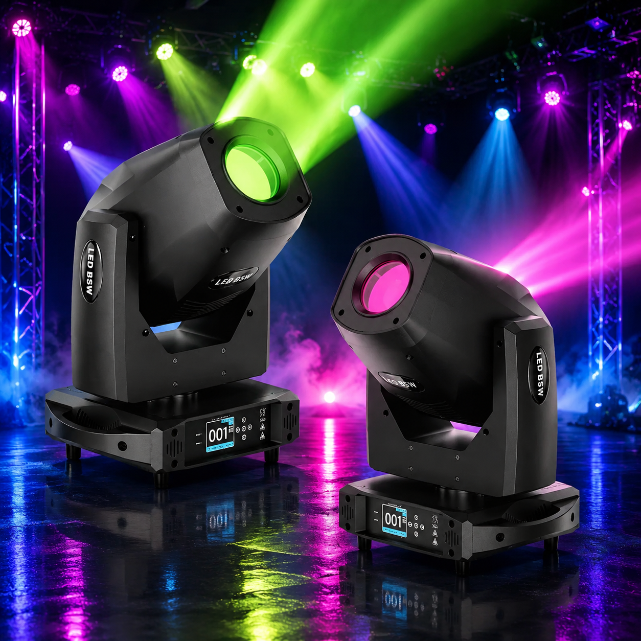 KTVLIGHTS 200W LED Beam 3-in-1 Moving Head DJ Stage Light-E47