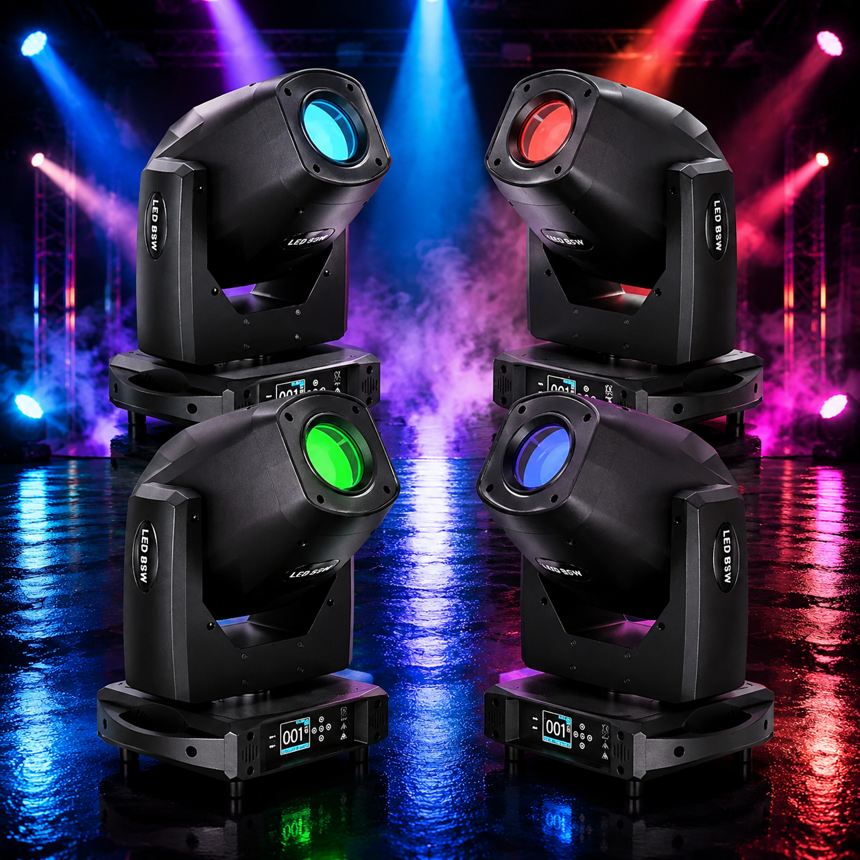KTVLIGHTS 200W LED Beam 3-in-1 Moving Head DJ Stage Light-E47