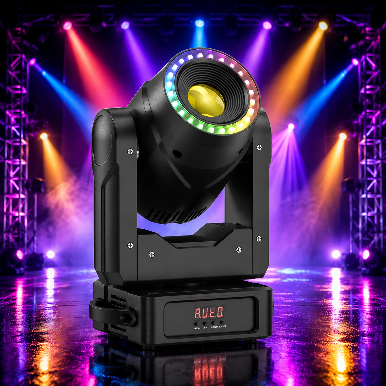 KTVLIGHTS 150W Ring Moving Head DJ Stage Light Party Effect-E52
