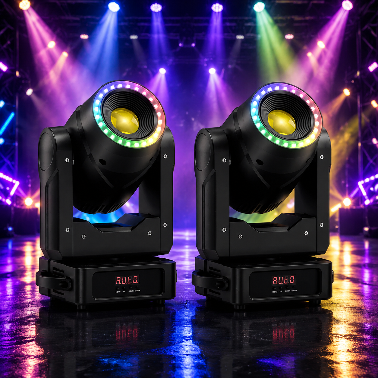 KTVLIGHTS 150W Ring Moving Head DJ Stage Light Party Effect-E52