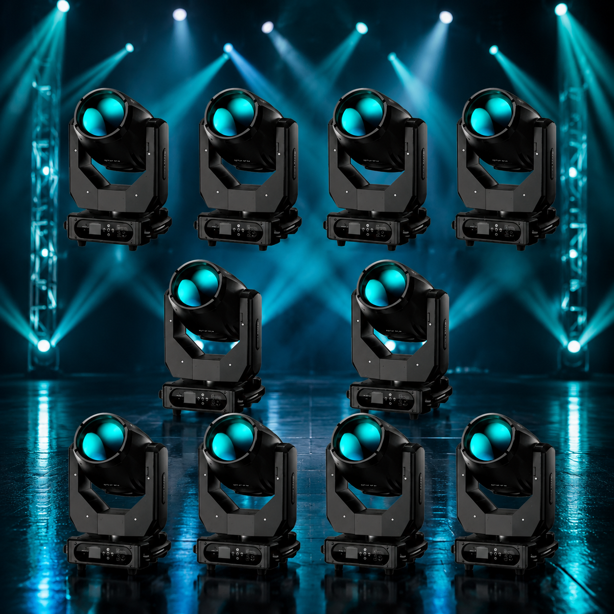 280W 10R Beam Moving Head DJ Stage Light DMX-E55