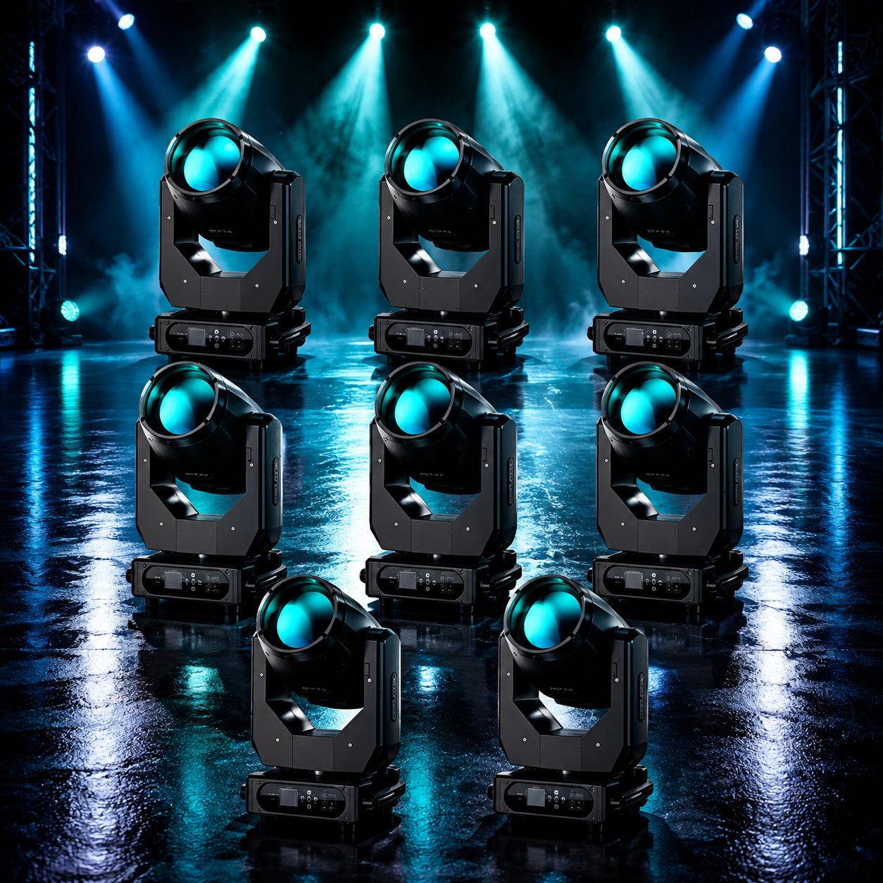 280W 10R Beam Moving Head DJ Stage Light DMX-E55