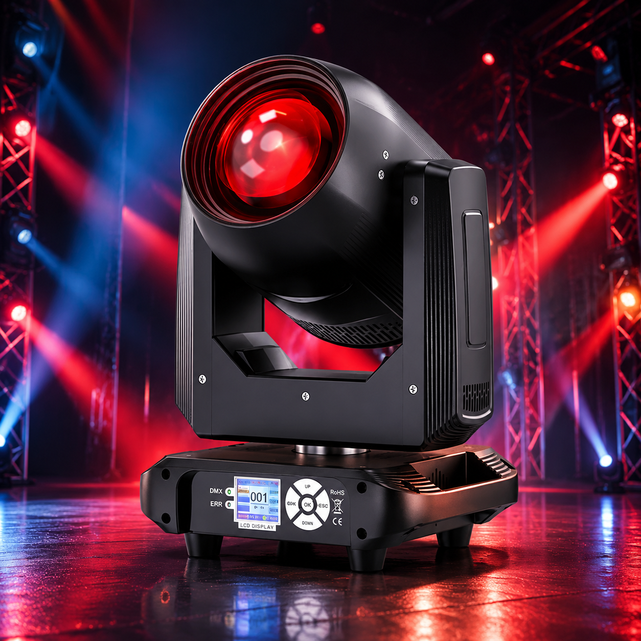 KTVLIGHTS 150W RGBW 4-in-1 Beam Moving Head DJ Stage Light-E58