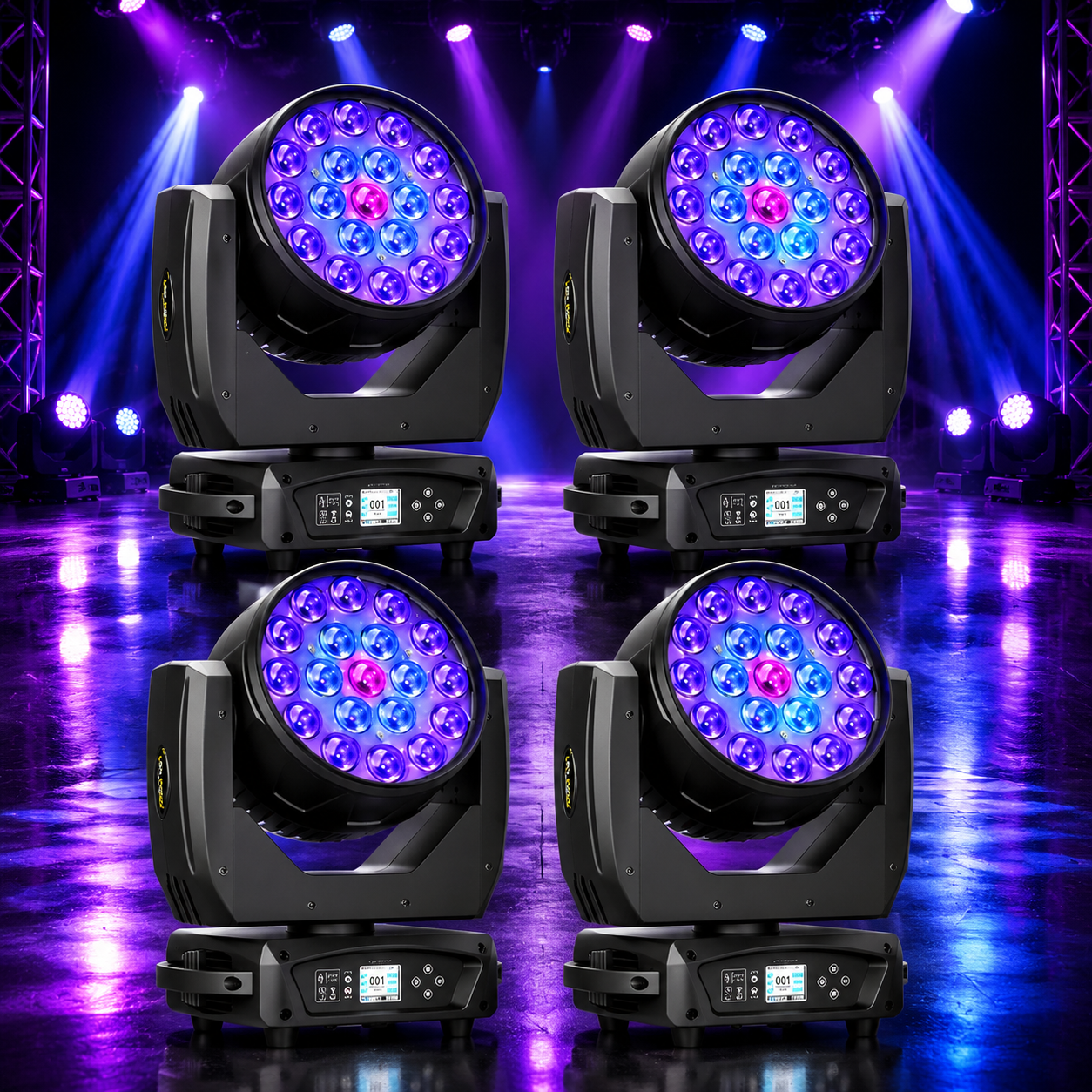 KTVLIGHTS Beam Color Zoom LED Moving Head Light DJ Party Effect-E64