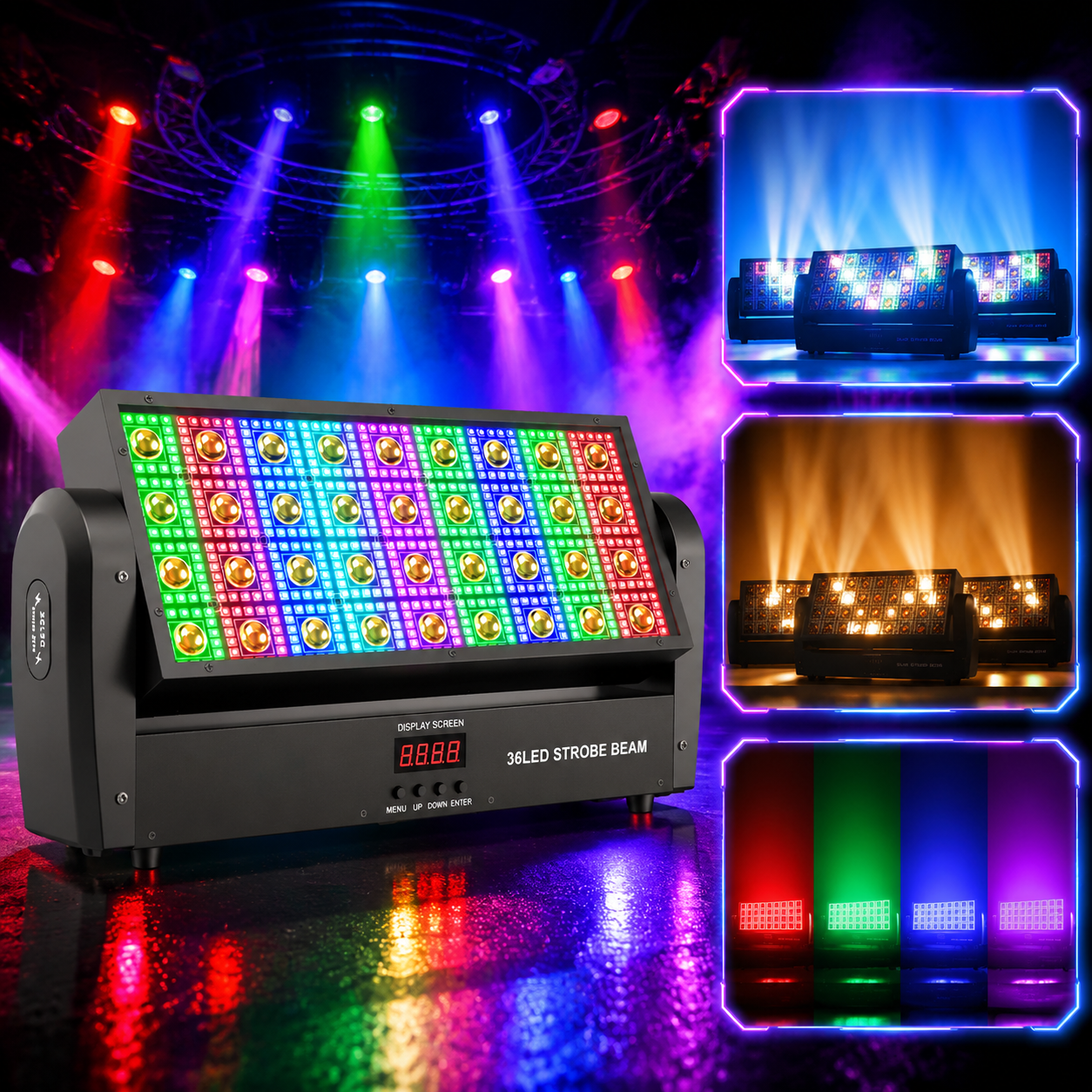KTVLIGHTS 220W LED Strobe Moving Head DJ Stage Light Wall Washer-E67