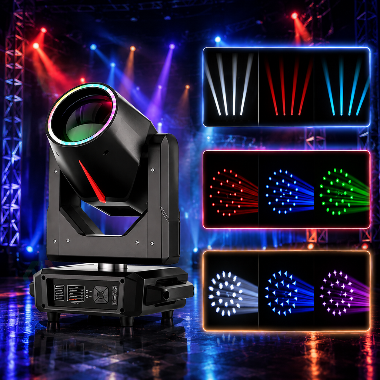 295W Gobo DMX512 Moving Head Stage Light DJ Event-E68
