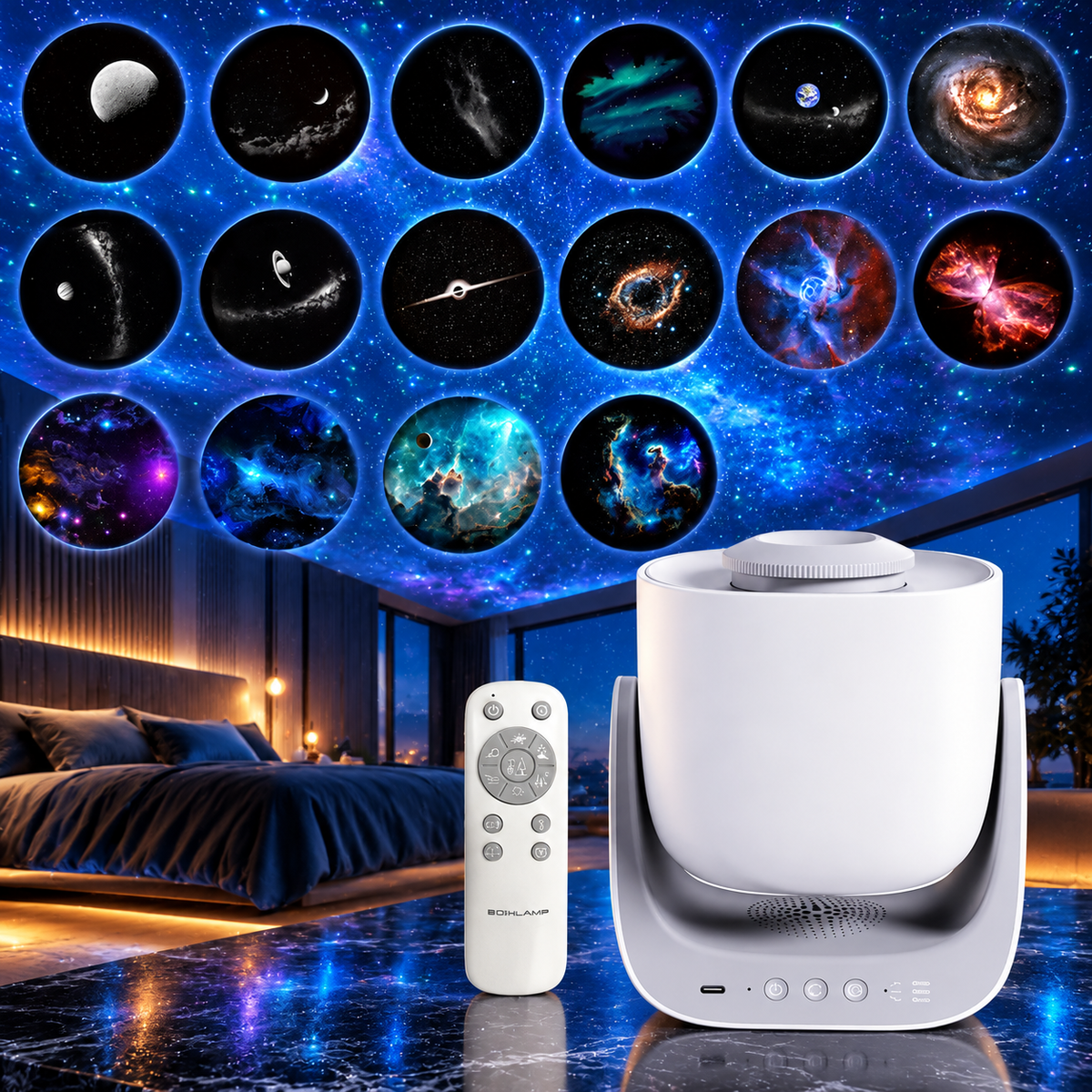 KTVLIGHTS Rechargeable Starry Sky Galaxy Projector for Bedroom-S58