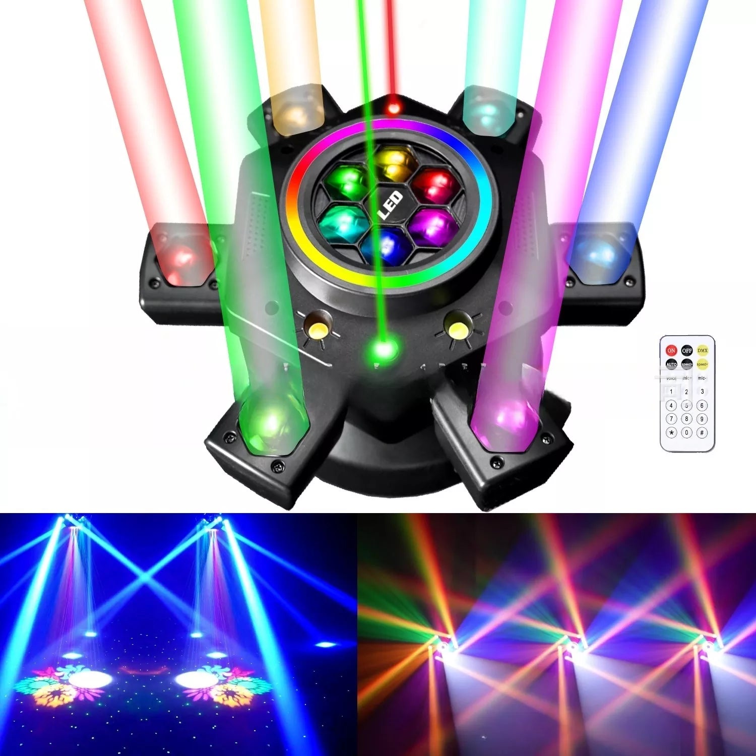 Six-arm beam pattern laser light-E11