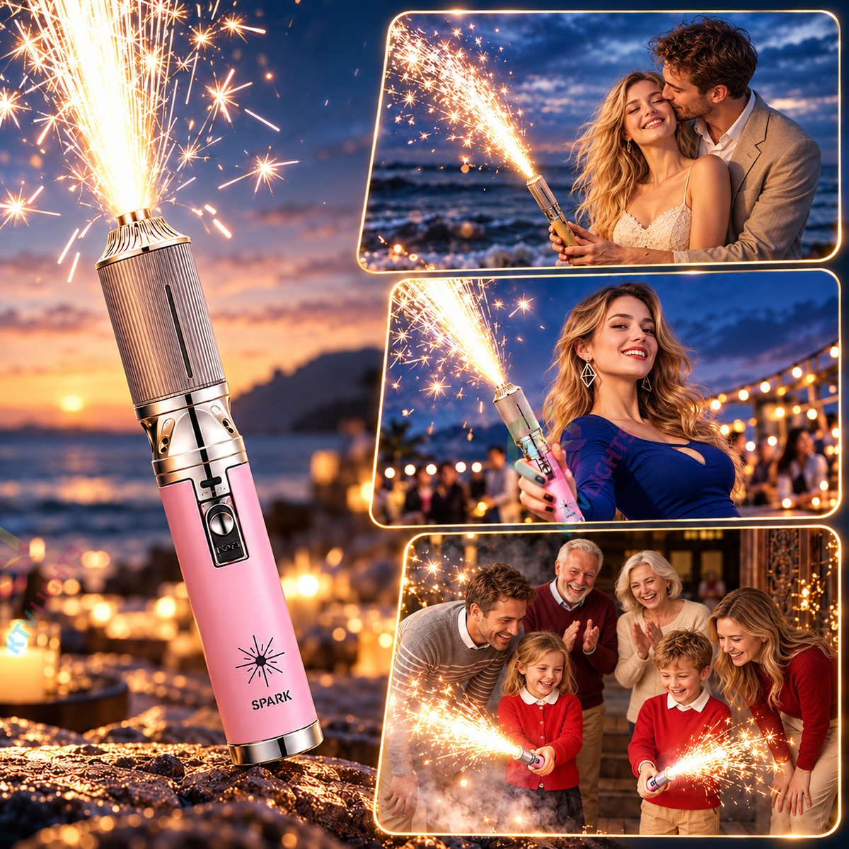 KTVLIGHTS Handheld Sparkler Wand for Weddings & Events-H12