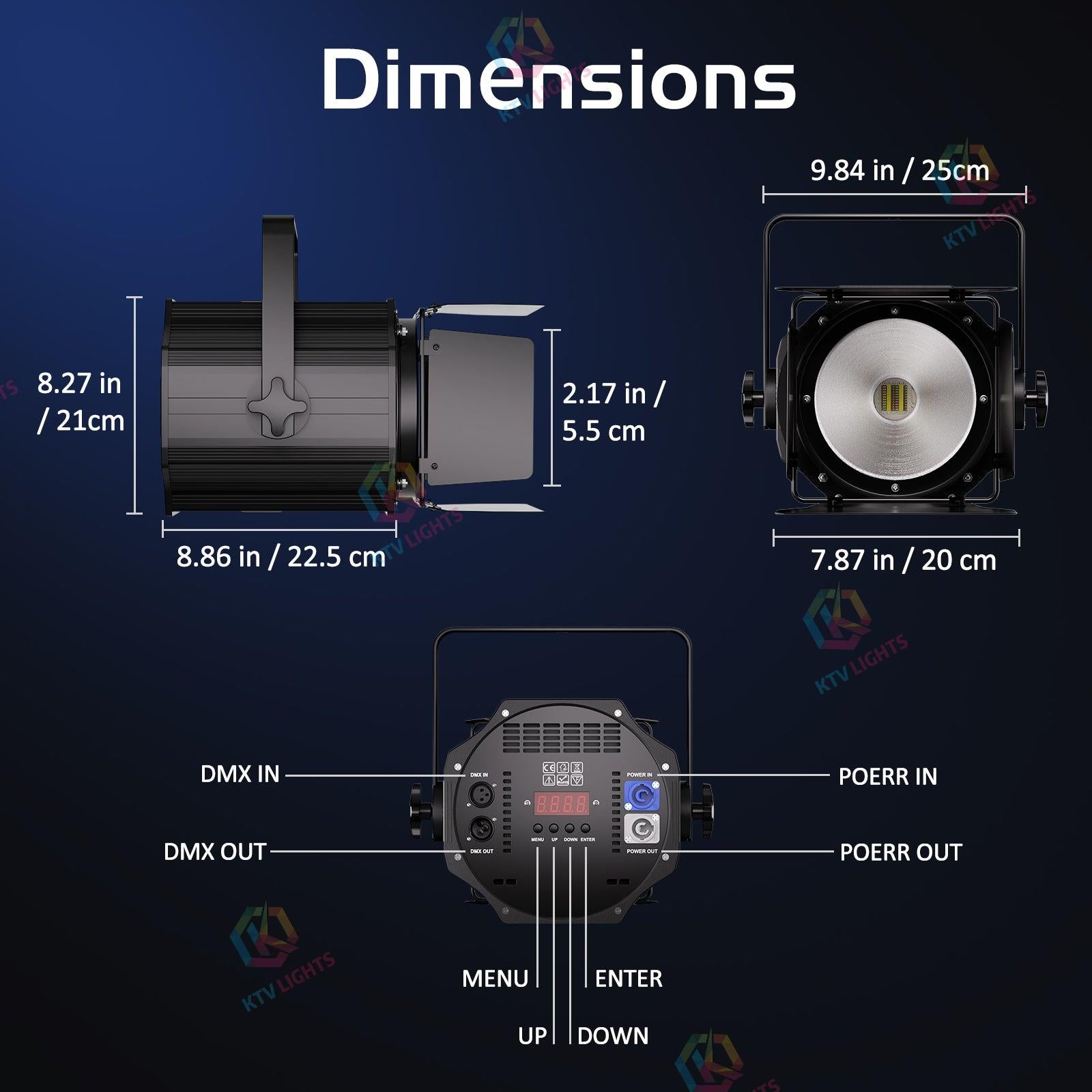 200W LED PAR Light 6-in-1 COB Spotlight-P35