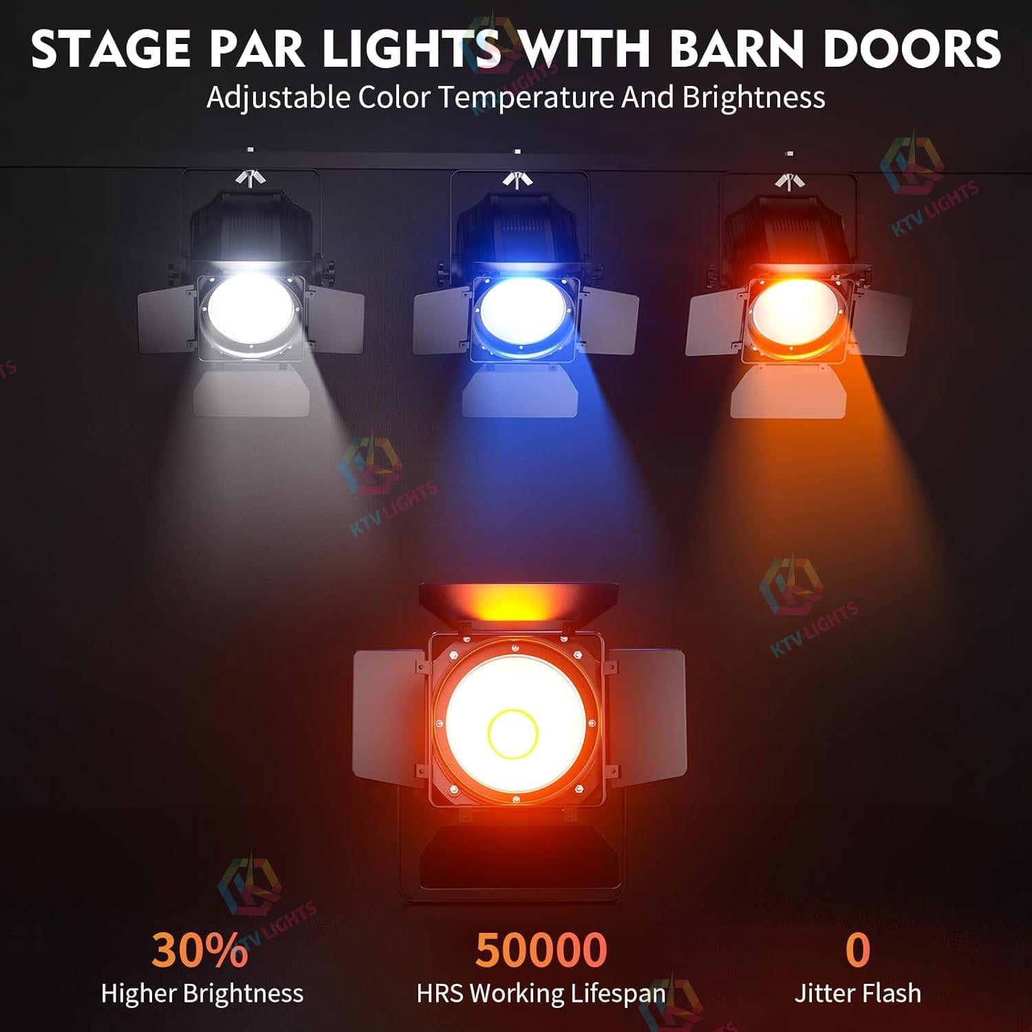 200W LED PAR Light 6-in-1 COB Spotlight-P35