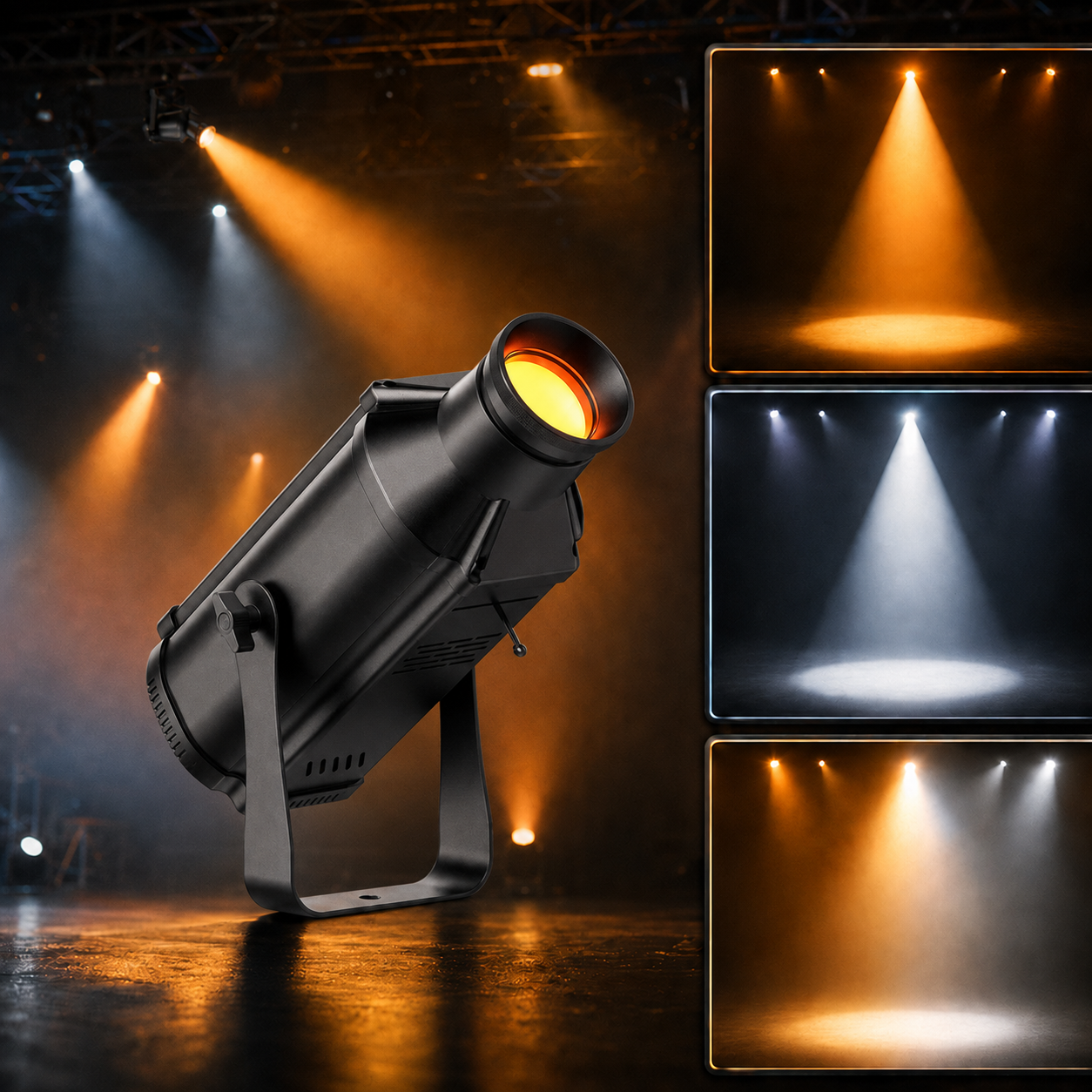 KTVLIGHTS 100W RGB 3-in-1 Dual-Color Contour Stage Spotlight-J6