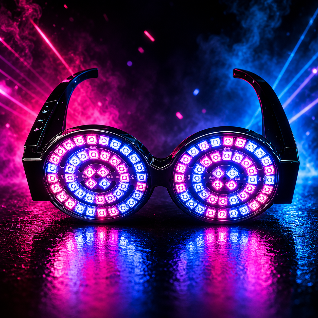 KTVLIGHTS REZZ Style LED Goggles for Rave Parties & DJ Shows-M57