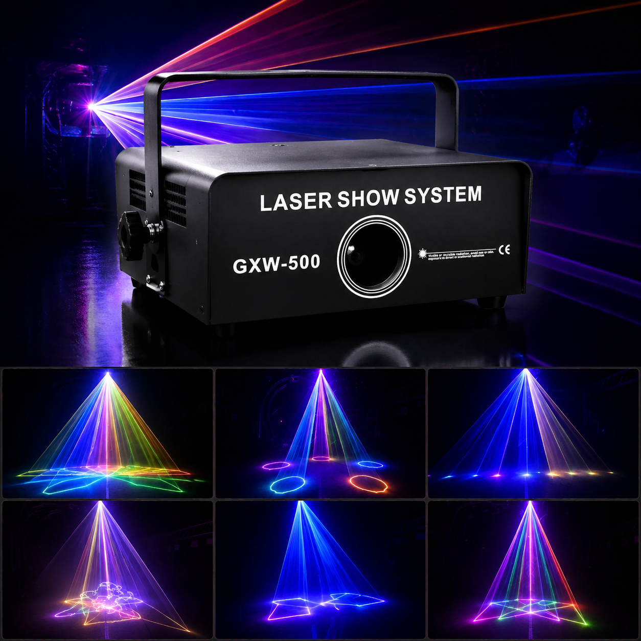 KTVLIGHTS RGB animation laser light suitable for DJ stages and party special effects.-A4