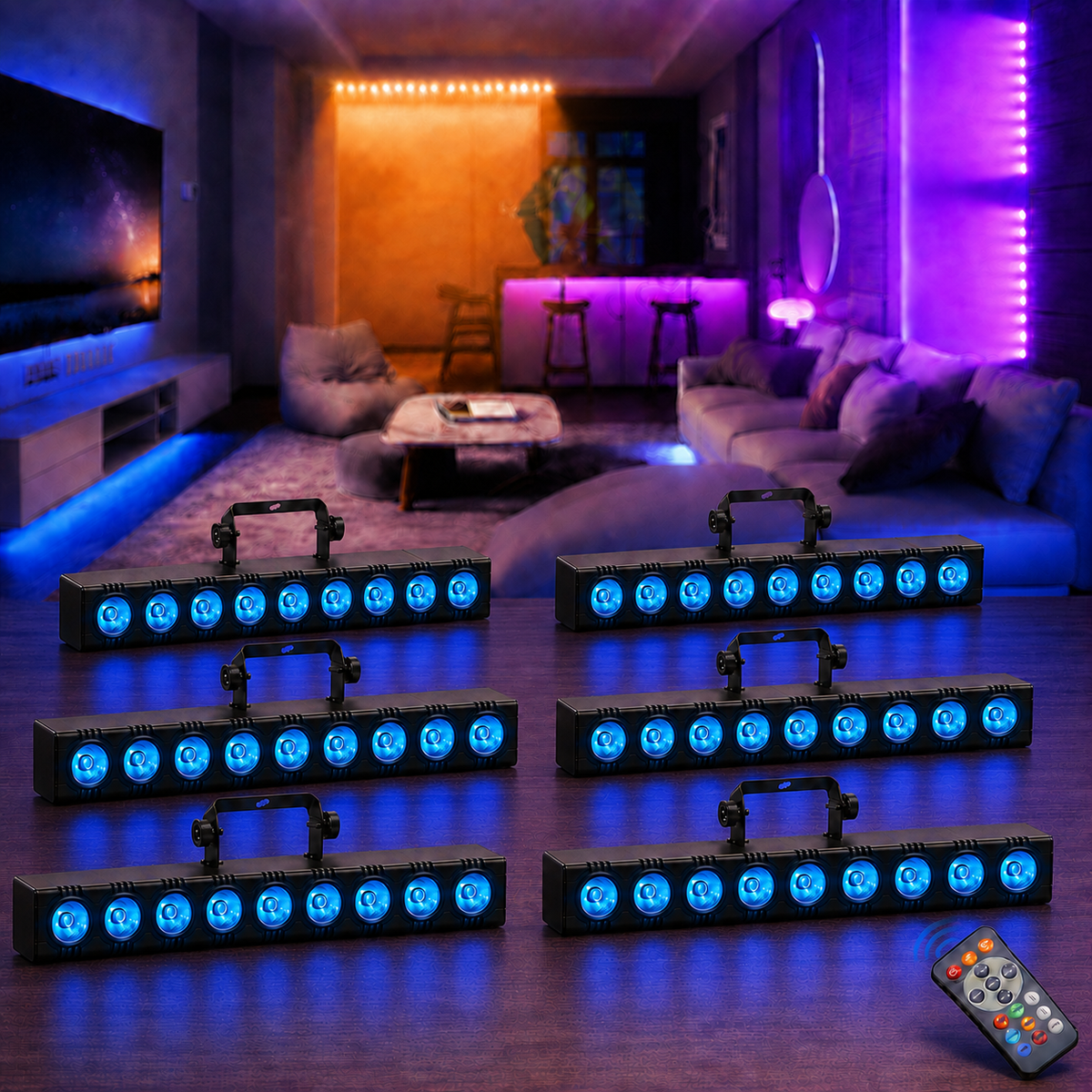 KTVLIGHTS 36W 9-LED RGBW 4-in-1 Wall Washer-X9