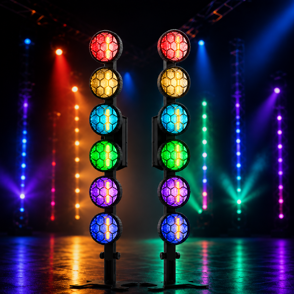 KTVLIGHTS Retro LED RGB COB PAR Light for Stage & DJ Events- P64