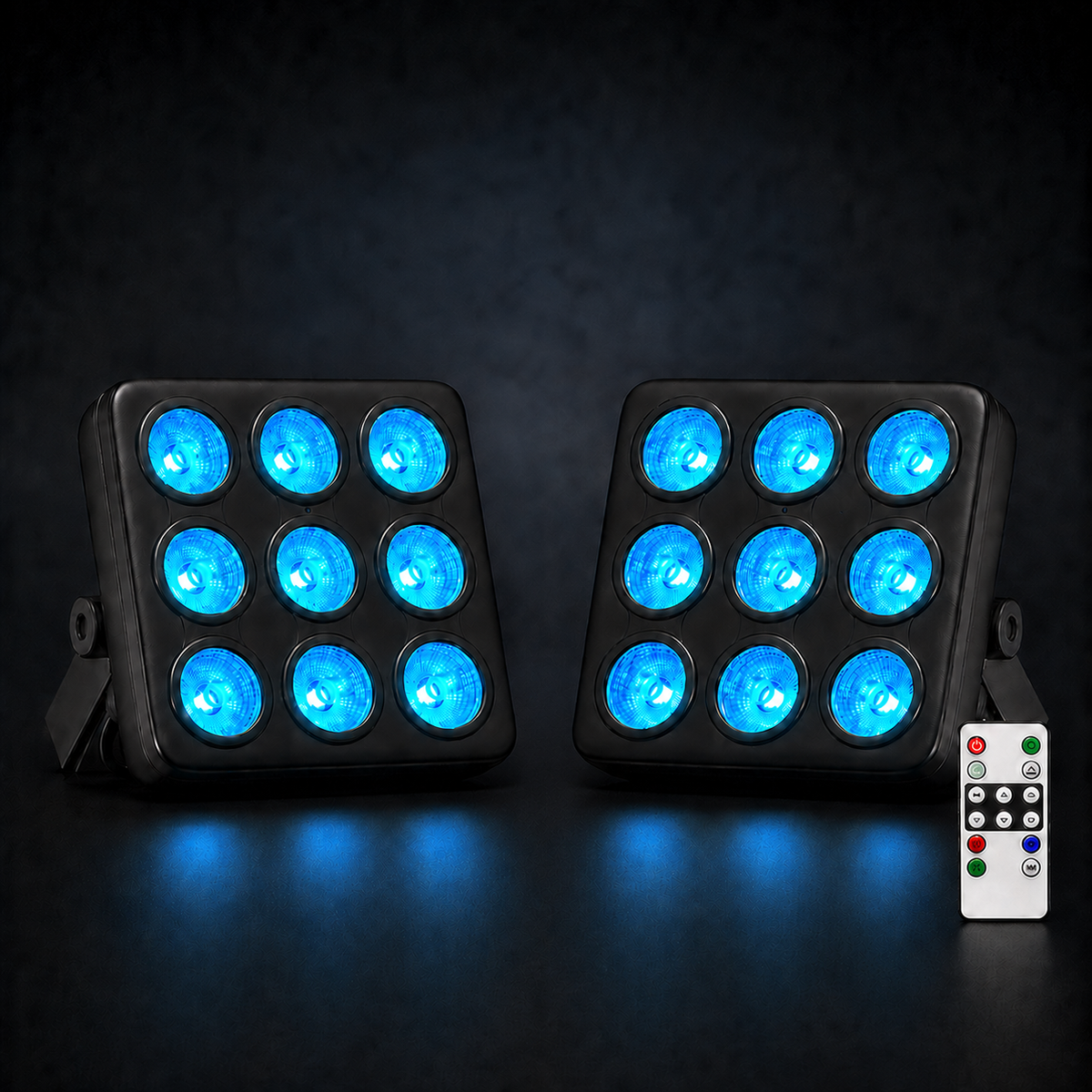 KTVLIGHTS 9-LED Remote Control Square PAR Stage Light-P28
