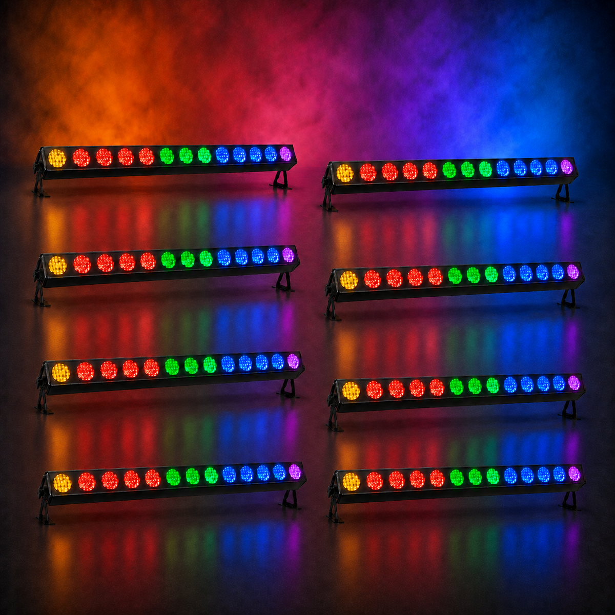 KTVLIGHTS 14x20W 4-in-1 LED DMX Wall Washer Light-X25