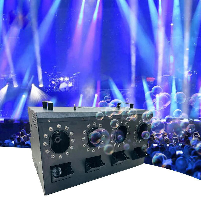 Máquina de niebla de burbujas LED de 4 vías 1500w con luces RGBW