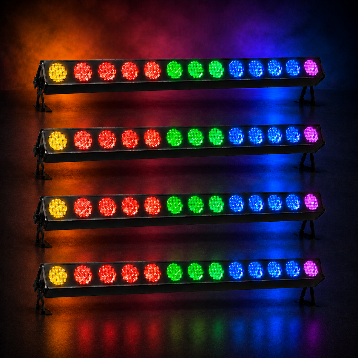 KTVLIGHTS 14x20W 4-in-1 LED DMX Wall Washer Light-X25