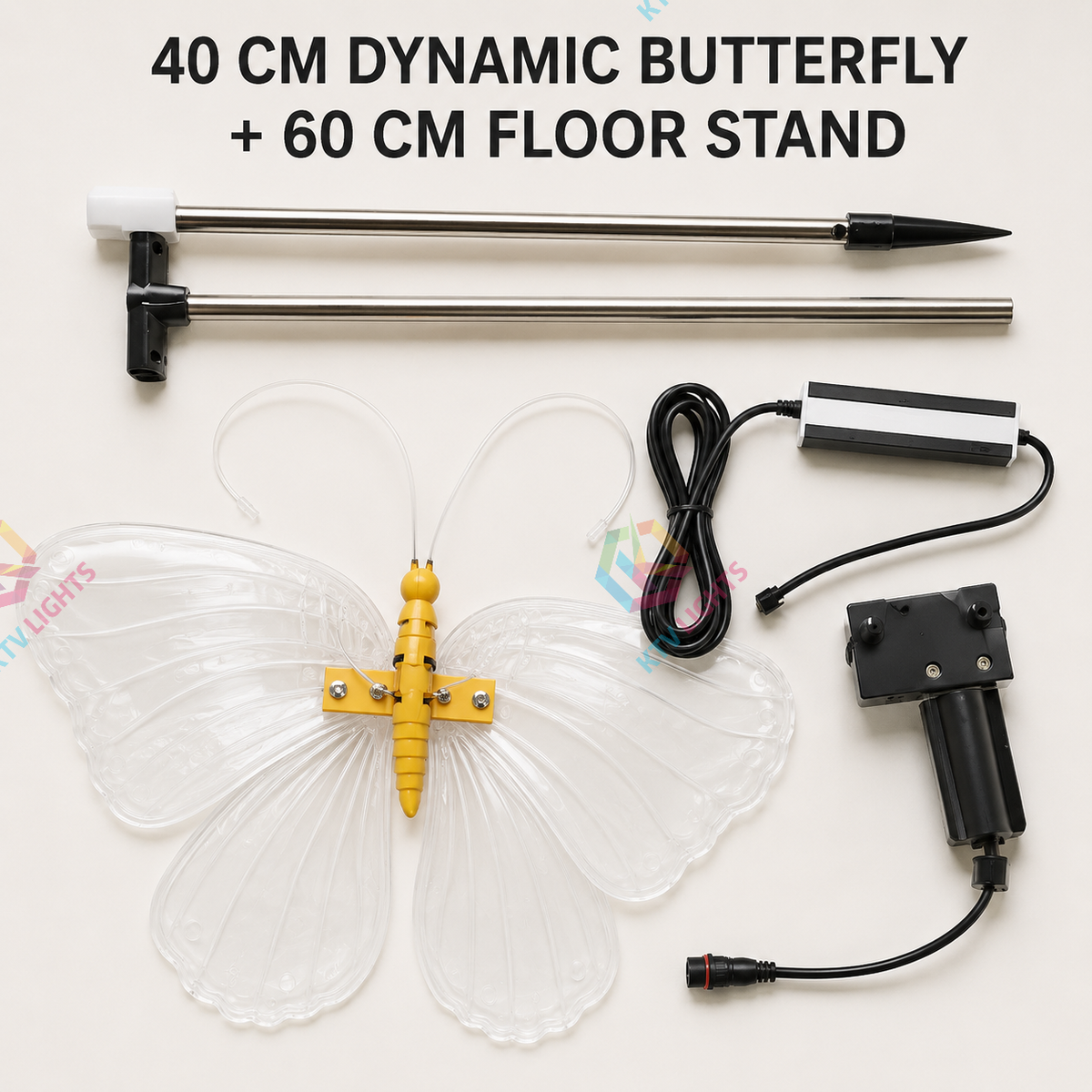 KTVLIGHTS 3D LED Butterfly Lights with Moving Wings for Garden