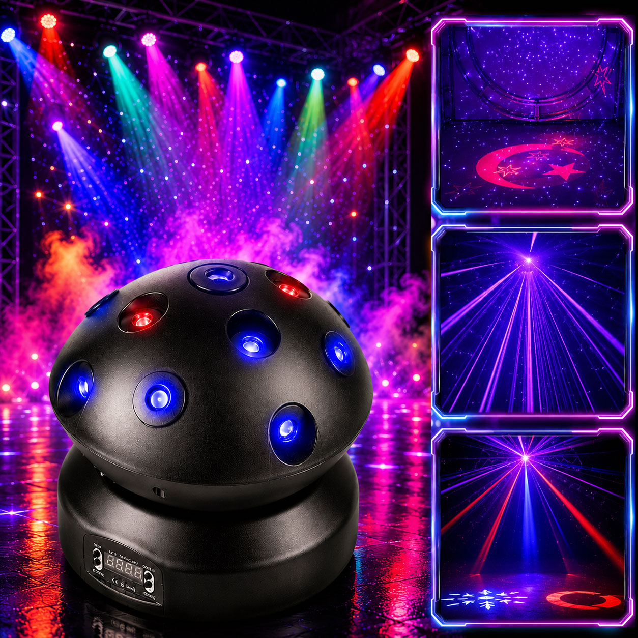 KTVLIGHTS RGB Scanning Laser Moving Head DJ Stage Light-B16