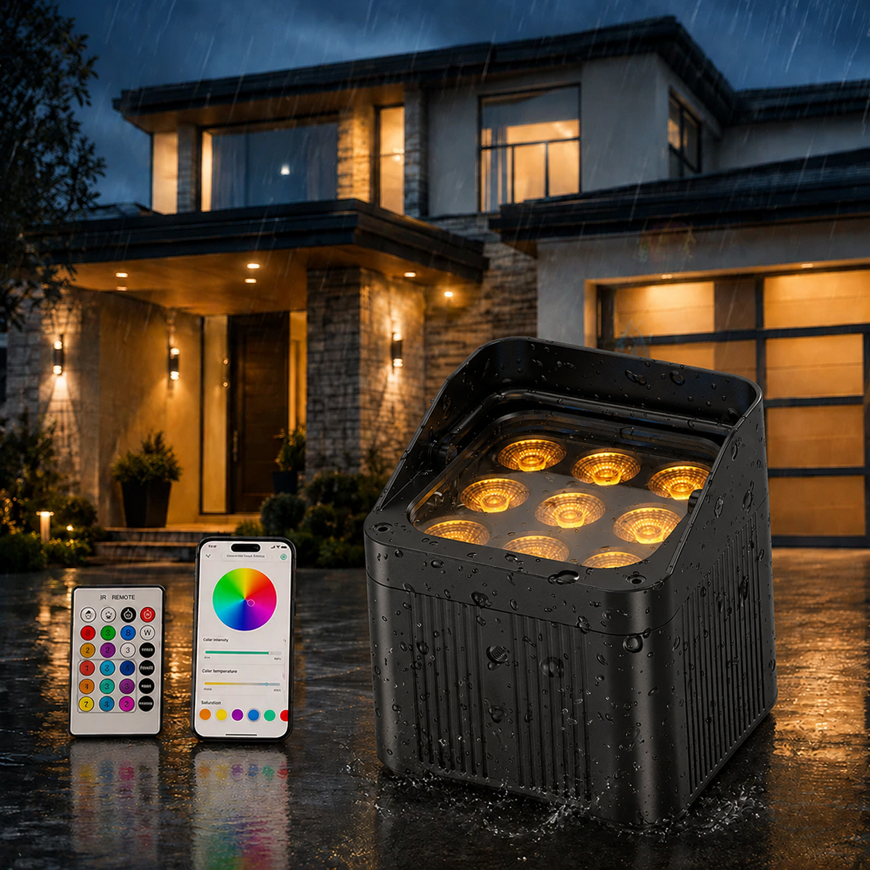KTVLIGHTS 9x18W RGBW UV APP Waterproof LED PAR Light-P6