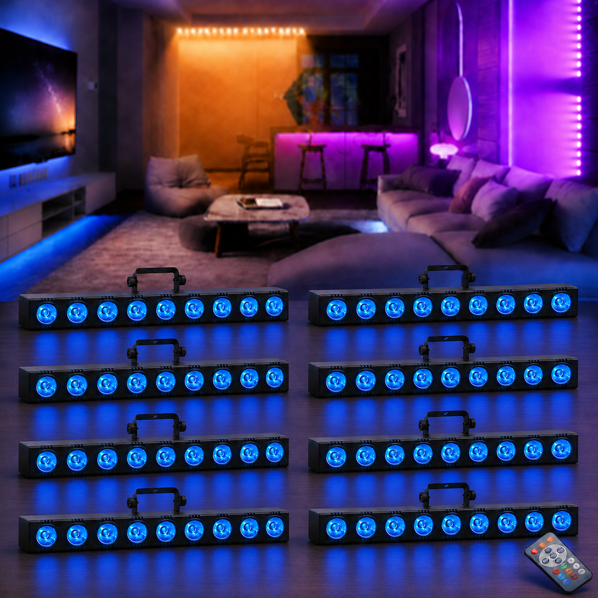 KTVLIGHTS 36W 9-LED RGBW 4-in-1 Wall Washer-X9