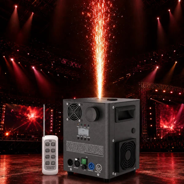 KTVLIGHTS 800W Cold Spark Machine, 5.5M Fountain & DMX-H2