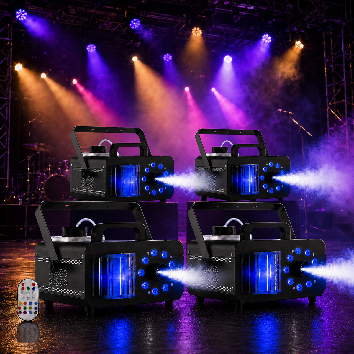 KTVLIGHTS 1200W 9-LED RGB Magic Ball Smoke Machine-Y7