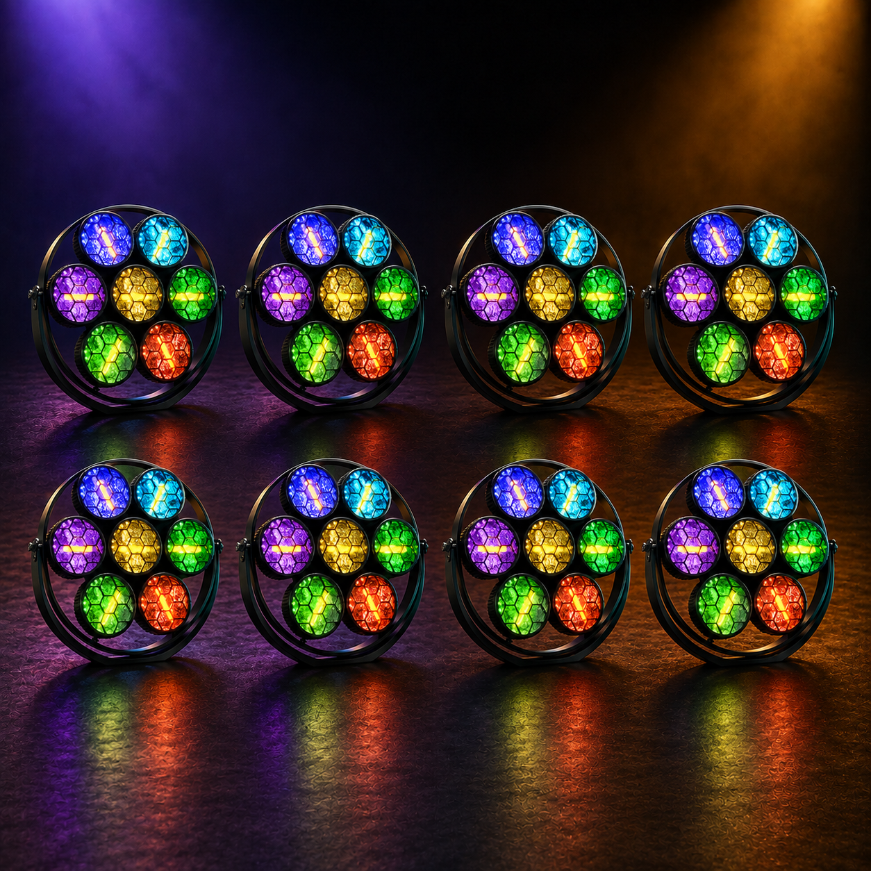 KTVLIGHTS 350W Retro RGB COB Stage Light 4-in-1 PAR Light-F3