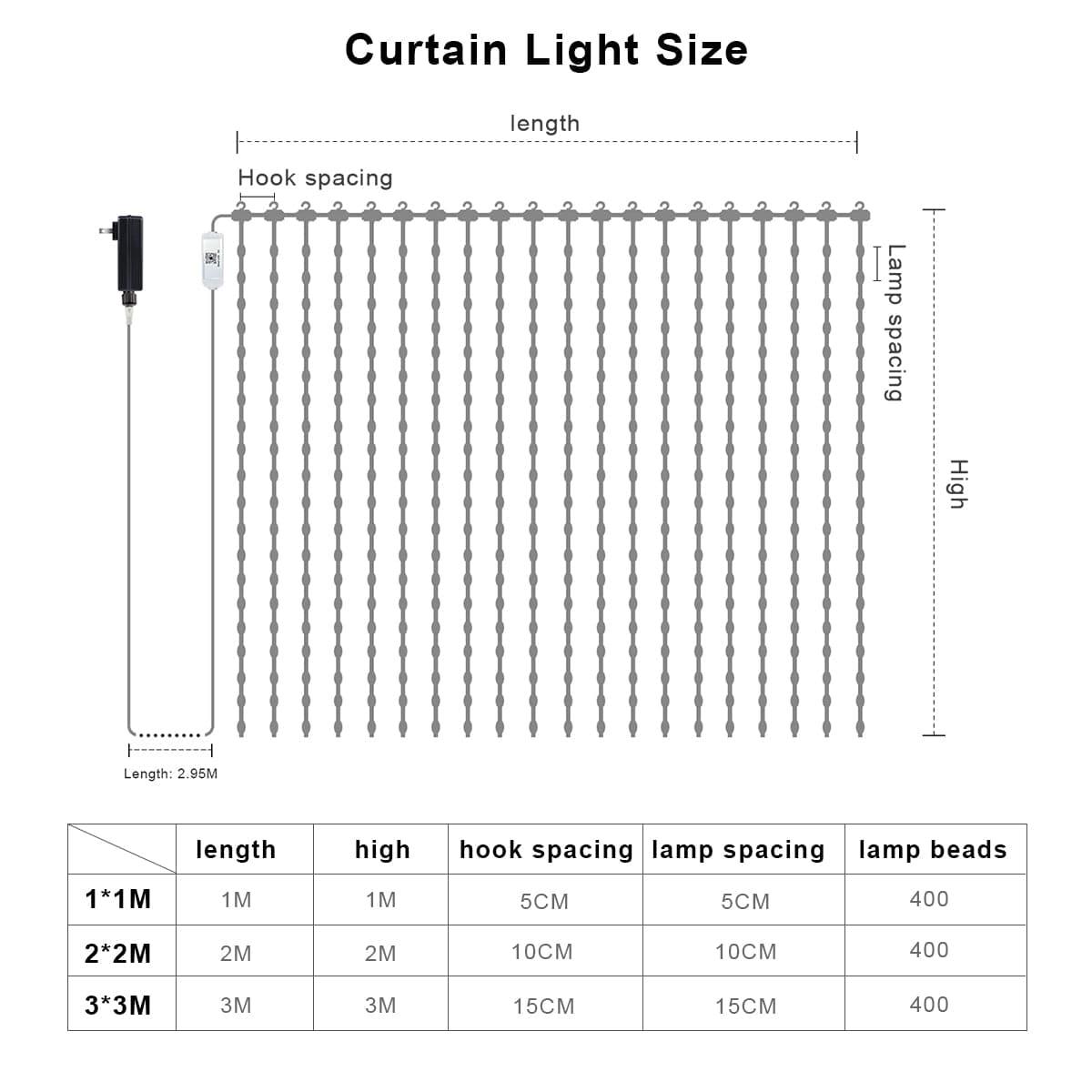 KTVLIGHTS smart curtain string lights Bluetooth APP control DIY text animation - Ktvlights