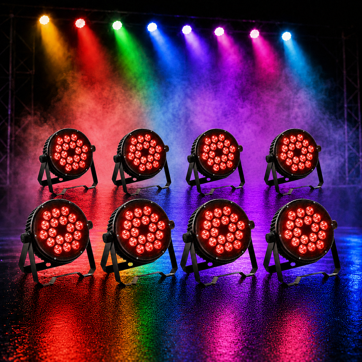 KTVLIGHTS 18x10W 4-in-1 IP65 Waterproof LED PAR Light-P70