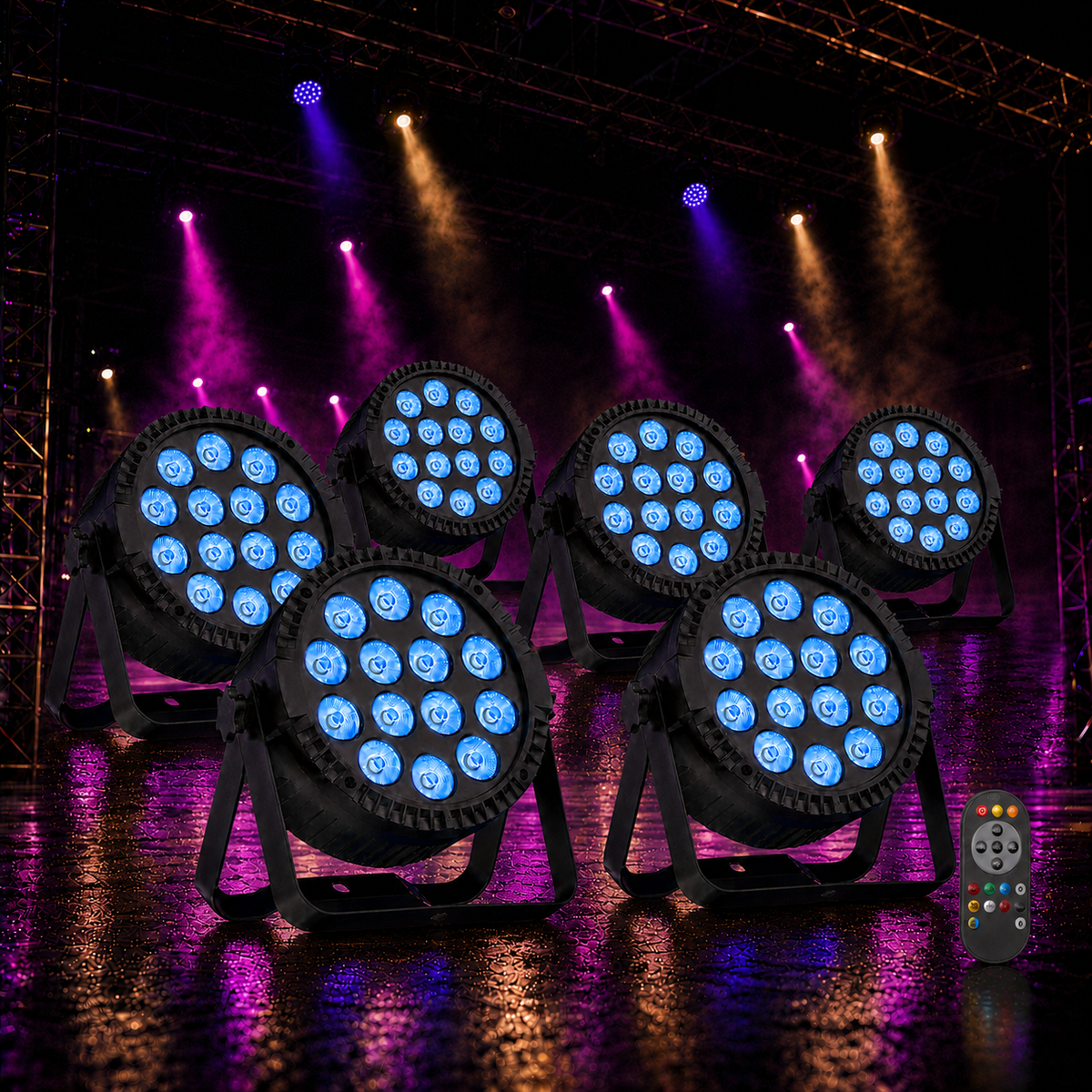KTVLIGHTS 80W RGBW 4-in-1 LED PAR Stage Light-P2