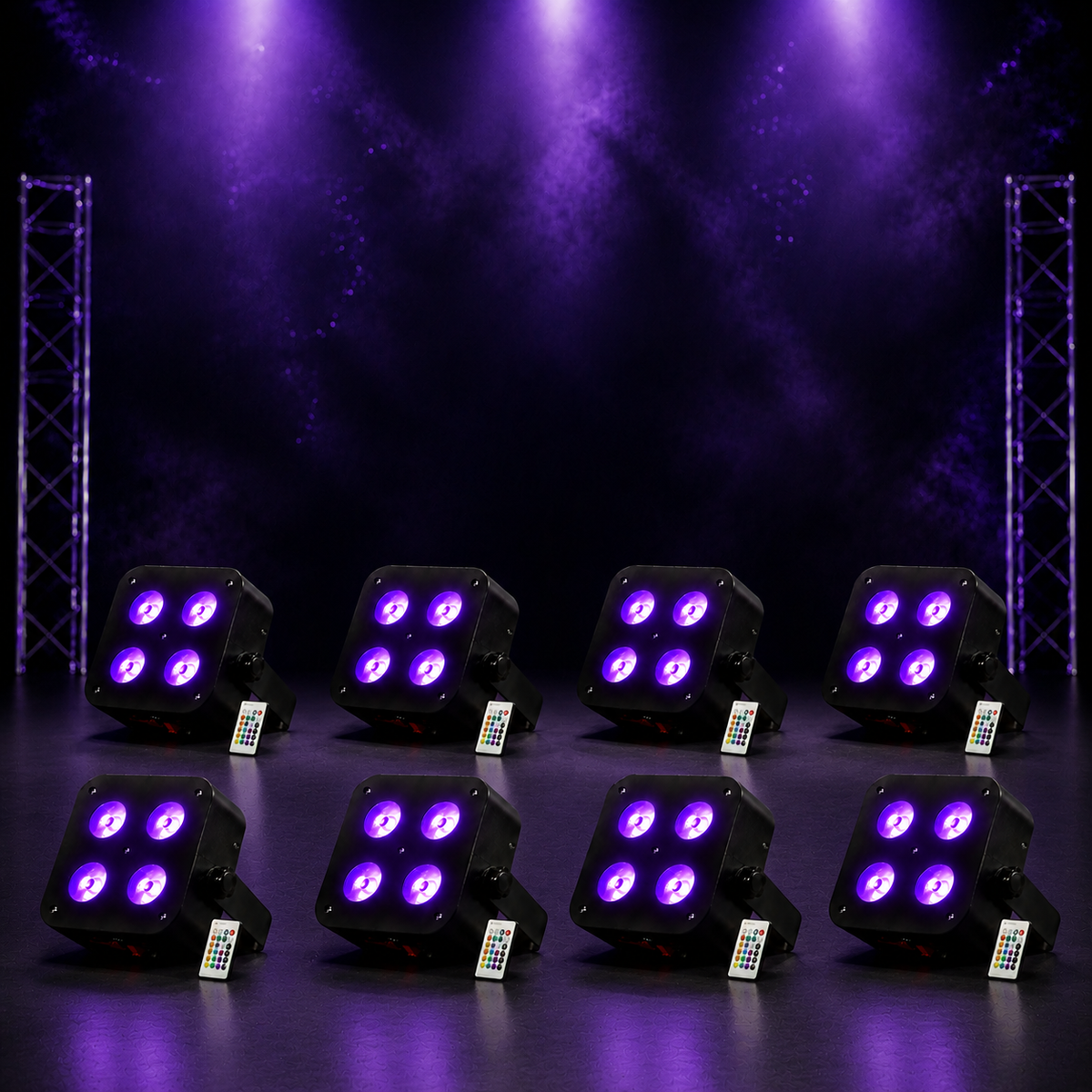 KTVLIGHTS 72W RGBWA UV APP Rechargeable LED PAR Light-P13